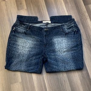 Fashion Bug Leopard Print Skinny Jeans Sz 28 Plus